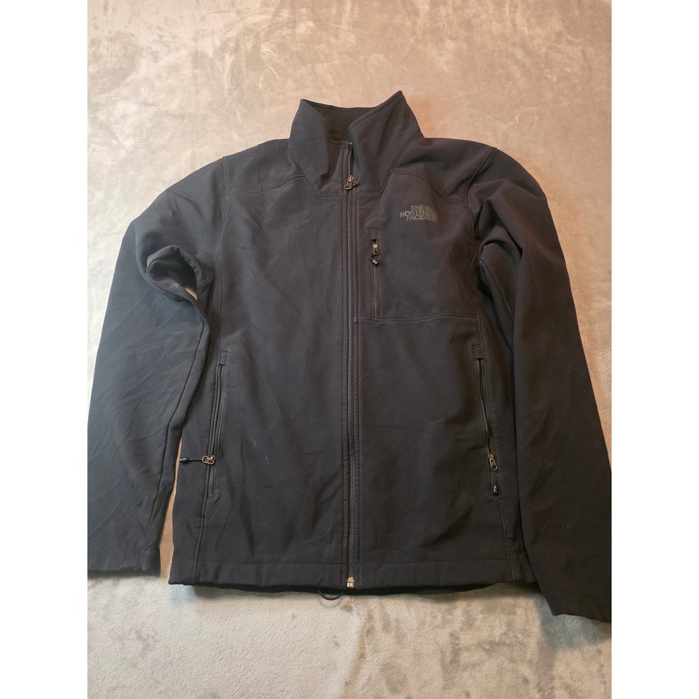 The North Face Softshell Jacket Mens Small Black WindWall Full Zip FM-16042AB
